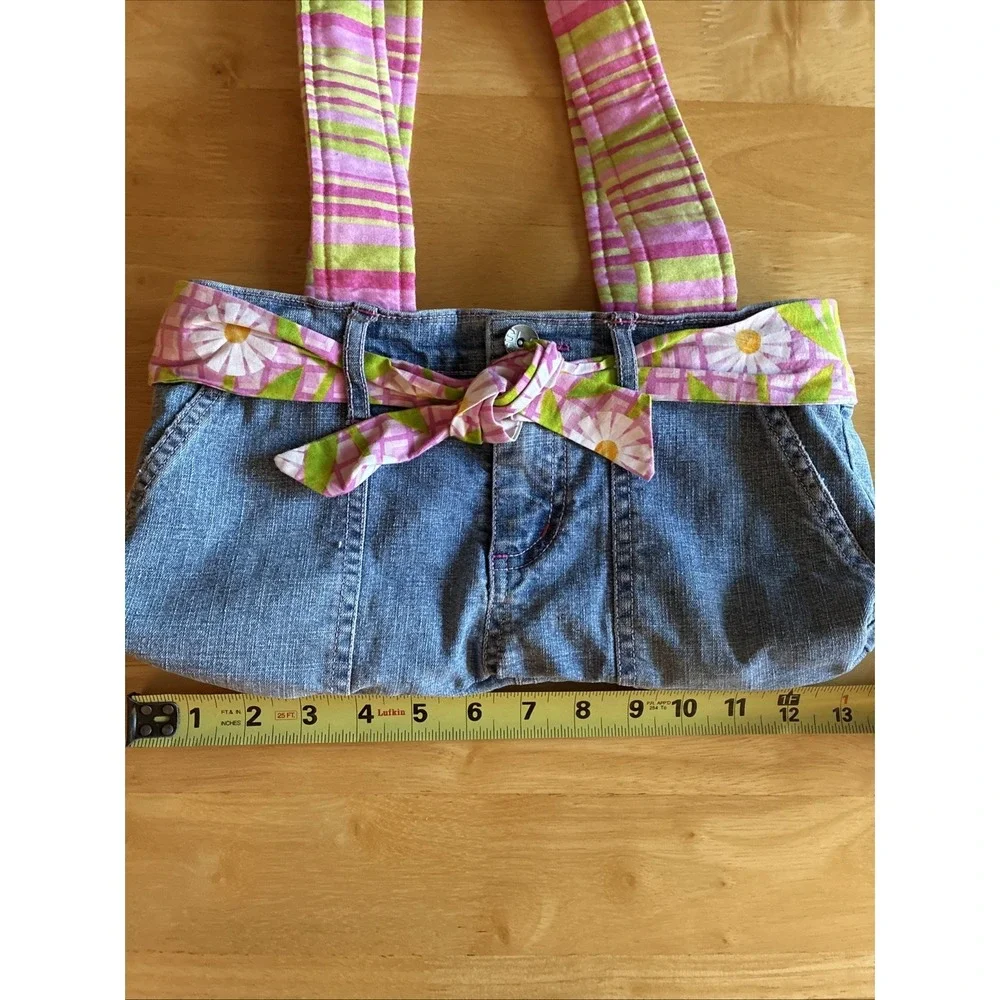 Handmade Jean Purse Unique Boho Hippie Y2K